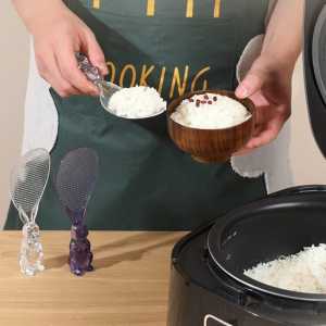 Centong Nasi Standing Rabbit Sendok Anti Lengket Tahan Panas Bening Alat Dapur