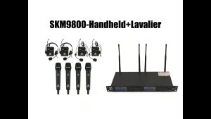 Sennheiser SKM9800 Professional Wireless Microphone System 8-Channel Handheld Lavalier with Bodypack Mics for Events Presentation
