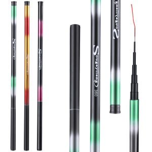 Sougayilangปลาคาร์พตกปลาRod 2.45M 3.3M 3.8M 4.5MแบบพกพาUltra Light Telescopic Fishing Poleลากสูงสุด 5Kgเครื่องมือตกปลาPesca
