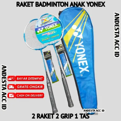 RAKET BADMINTON ANAK ISI 2 PAKET LENGKAP YONEX