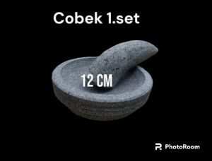 cobek batu asli free ulekan muthu batu asli satu set
