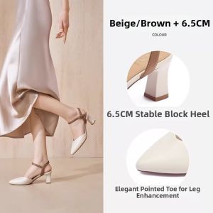 Josiny | New Spring/Summer Sharp Toed French Heel Sandals One-band High Heels