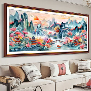 QIANHONGXIU | New Model Peach Paradise Scenery Large Cross Stitch