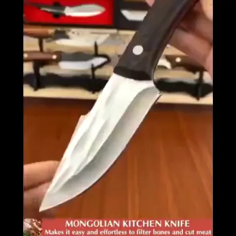 Kitchen Knife High Carbon Steel Boning Knife Handmade Forged Meat Knife Chef Knife with Sheat