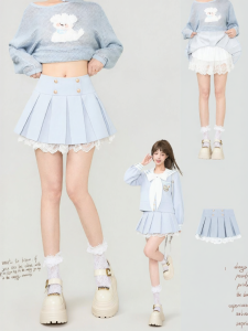 KEIKO | Chân Váy A-line Viền Ren
