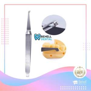 BEHELLDENTAL - PINSET ORTHO BRACKET HOLDER BEHEL - TWEEZER DENTAL PENJEPIT JEPITAN JEPIT SS STAINLESS STEEL - INSTRUMENT INSTRUMEN DOKTER GIGI ANTI KARAT - Alat Pasang Bracket Behel Kawat Gigi Ortho Dental