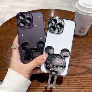 เคสโทรศัพท์แบบนิ่มสำหรับ iPhone 16 15 14 14 13 12 Pro Max 16 15 14 Plus 3D เคลือบเงาด้วยไฟฟ้า