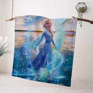 Disney Frozen Princess Elsa Pure Cotton Cooling Air Conditioner Quilt for Girls Kindergarten Summer Lightweight Comforter