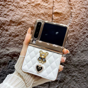 Luxurious Foldable Screen Phone Case for Huawei Purax Womens Fashionable Protective Cover Full Protection with Lanyard Bracelet