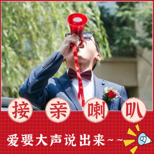 อุปกรณ์ประกอบฉากเกมติดประตูกั้นประตูสำหรับการแต่งงานแว่นกันแดดสำหรับเพื่อนเจ้าบ่าวที่แกล้งคนแกล้งคนของใช้สำหรับญาติตะโกนฮอร์น