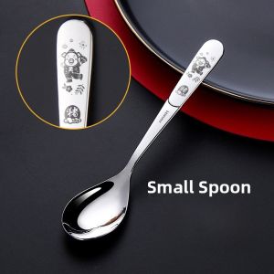 Food Grade 316 Stainless Steel Long Handle Spoon for Baby Eating Home Use Personal Dedicated Soup Spoon Child Feeding Spoon