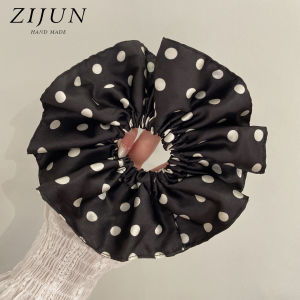 ZIJUN | Silk Satin Polka Dot Hair Scrunchie