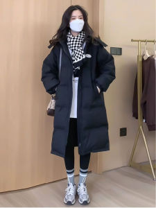 Womens Oversize down Cotton Jacket Mid-Length Thickened Winter Coat Bread Style Outerwear Korean Style Loose Fit Coat