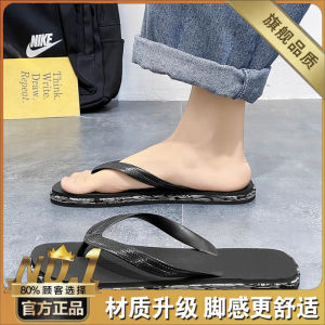 Mens Summer Outdoor Anti-slip Wear-resistant Rubber Toe Post Slippers Sports Beach Sandals Breathable Comfortable Slip-ons