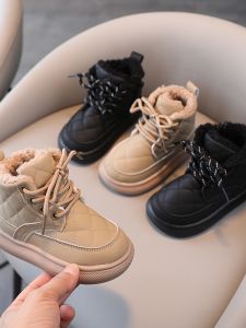 Thickened Fluffy Cotton Boots for Children Soft Bottom Winter Shoes Boys Girls Kids Booties Warm Casual Mid-Calf Boots