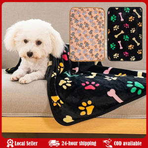 Soft Sleep Mat for Pet Blanket Puppy Kitten Blanket Bed Mat Guinea Pig Plush Mat Bed Small Animal Mat for Rabbit Hamster Colorful Bone Shaped Plush Blanket Thick Material Suitable for All Seasons S/M Size Suitable for Small Dogs/Cats L Siz