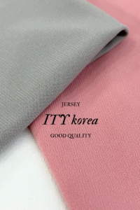 Per50cm Kain Jersey ITY Korea Warna Abu dan Pink Bahan Melar Lebar 150 cm Good Quality Grade A