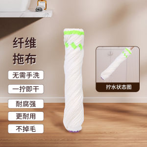 Hand-Free Self-Winding Water Mop Absorbent Microfiber Cloth Stainless Steel Pole Easy Cleaning Tool for Living Room