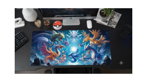 POKEMON GAMING MOUSE PAD WITH FREE MUG COASTER 70CM X 30XM X 3MM