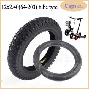 12 inch 12x2.40(64-203) Inner Outer Tyre 12x2.4 Pneumatic Tire for Kids Bike Childrens Bicycle Accessories
