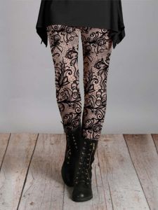 Retro 3D ลำลอง Yoga เลกกิ้ง สําหรับผู้หญิง กางเกงขายาว พรางหุ่น กางเกงในสตรีพอดีทั้งหมด ผ้าฝ้าย วัสดุโยคะที่สะดวกสบาย กางเกง