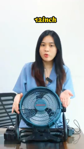Quạt tích điện 12 INCH Boshun Dùng PIN Siêu Khoẻ Hoạt Động Nhiều Giờ Lõi Đồng 100% MẪU MỚI Để Bàn