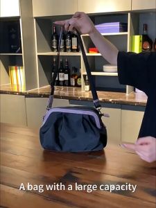 LAORENTOU Túi vải canvas nữ mới dung tích lớn Túi đeo chéo nữ Túi đeo vai