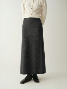 INSIS FEMME | Australian Merino Wool Winter Straight Knit Waistband Skirt