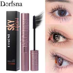 Dorisna มาสคาร่าสีดำใยไหมกันน้ำคงทนต่อขนตายาวมาสคาร่าเพื่อขนตางอนแต่งหน้าขนตาสีดำ