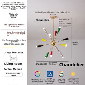 FANCY LAMP CLUB | Colorful Fireworks Creative Designer Chandelier for Dining Room