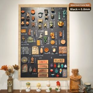 Refrigerator Magnet Blackboard Zinc Plated Magnetic Display Board Wall Storage Rack Photo Wall Decorative Iron Filing System