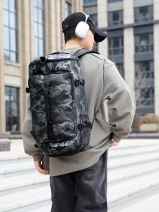 Mens Travel Backpack Large Capacity Multifunctional Sports Fitness Bag Double Shoulder Bag for Traveling And Business Trips