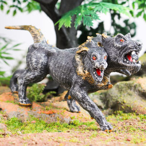 Kids Cognition Western Warcraft Monster Toy Animal Ornaments Artificial Hell Cerberus Table Decoration Model