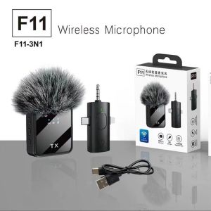 【New Arrival】Aitemay F15 Wireless Lavalier Microphone 3-in-1 Noise Cancelling Plug & Play for iPhone/Android/Camera 10H Battery Windproof Live Streaming Vlog Recording