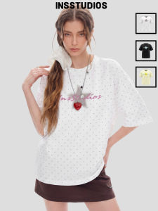 Vintage Dots Stars LOGO Loose Couples T-Shirt