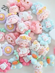 77 Butterfly Little Girl Handmade DIY Resin Accessories Creamy Phone Case Hair Clip Fridge Magnet Keychain Craft Supplies