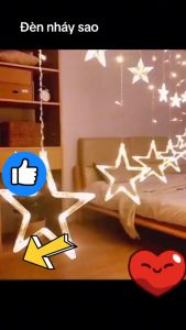 Đèn led hình ngôi sao trang trí noel tết - Đèn led rèm hình ngôi sao - Đèn led nhấp nháy trang trí hình ngôi sao đèn ngôi sao đèn rèm cửa led mành hình sao Đèn nháy trang trí