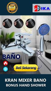 KRAN SHOWER KERAN MIXER BATHUB KAMAR MANDI TOILET AIR PANAS DINGIN - KERAN BATHTUB 2 CABANG TANAM