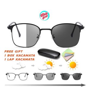 Kacamata Photocromic Wanita /Kacamata Anti Radiasi Photocromic Wanita Pria / Kacamata Photocromic Anti Radiasi 2 in 1 Wanita Pria
