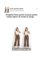 Angelie Flare pants Casual pants crepe fabric fit small to large