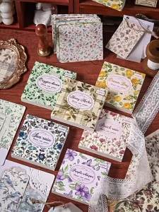 Mr. Paper 100pcs Paper Multi Style Deco Retro Stationery Supplies Writing Paper Junk Journal Label Scrapbooking Material Supplie