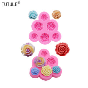 DIY floral resin phone case head rope mold 3D Rose floral Large Small Resin Accessories Silicone Molds flower Chocolate Mold