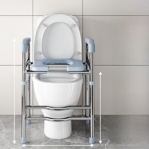 Portable Toilet Heightener Elderly Pregnant Women Bathroom Home Use Toilet Chair Bench Assist Handle Stand Stainless Steel