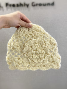 Handmade Crochet Cut Out Head-Wrapping Hat Womens Spring and Autumn Elegance Easiest for Match Knitting Sleeve Cap Winter Breathable Travel Beanie Hat