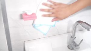 Portable Soap Box Magnetic Soap Holder No Installation Needed Drain Soap Holder for Bathroom Toilet Non-Metal