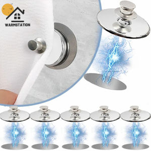 1/2/4Sets Magnetic Curtain Clips Nail Free Detachable Window Curtain Close Magnet Buckle Adjustable Curtain Buttons Accessories
