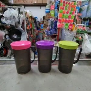 Crown Mug Platik + Tutup Airy 750ml Plastik PP5 Food Grade