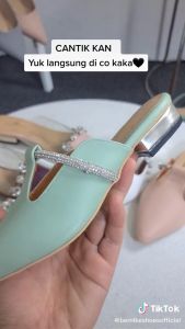 BernXs Shoes - Deandra Sepatu Mules Wanita Heels 2 cm