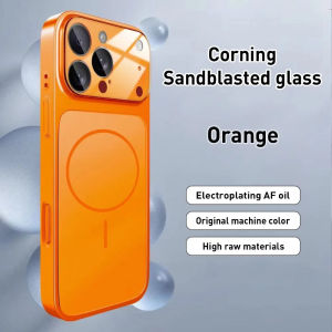 New luxury orangemagneticPhone Case AppliesiPhone 17 16 15 14 13 Pro MaxGlass Lens Protection Shockproof Hard Case