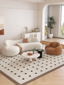 YIZUO | Creamy Style Simple Arc-shaped Fabric Sofa